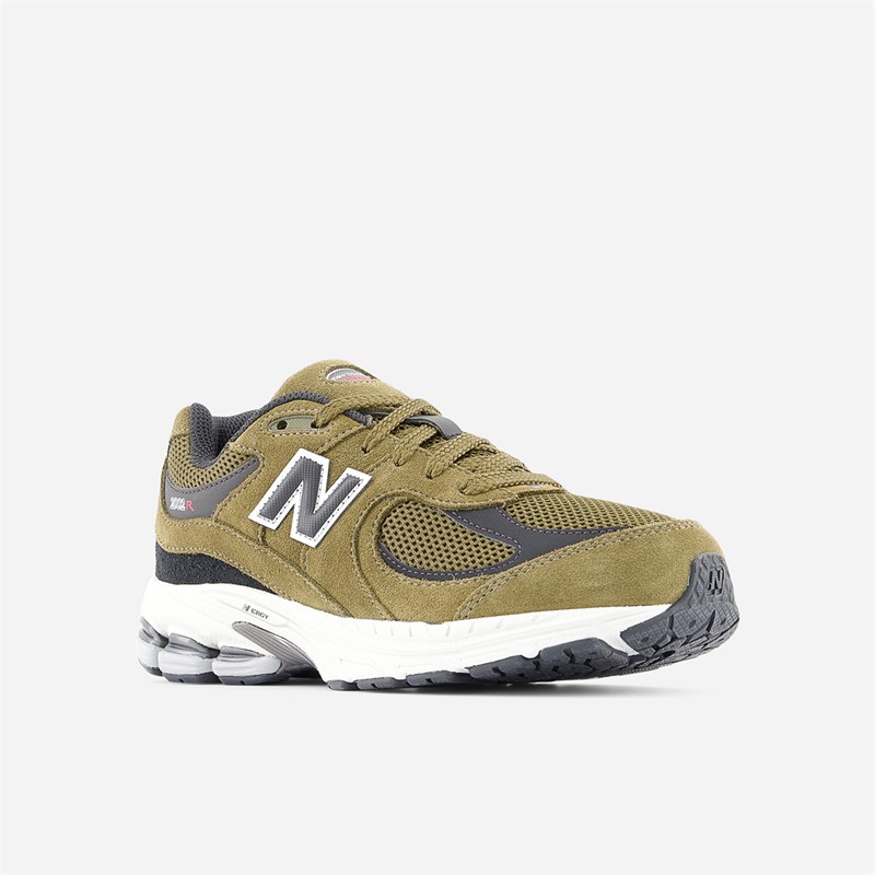 New Balance Junior 2002R Trainers Woodland/Black