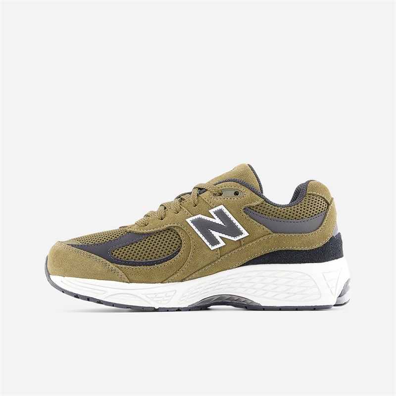 New Balance Junior 2002R Trainers Woodland/Black