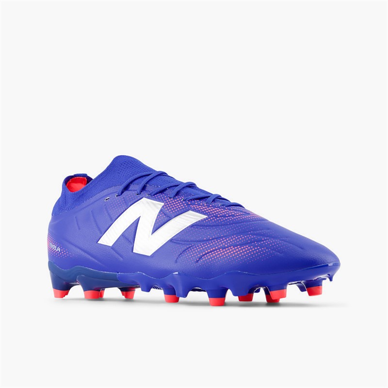 New Balance Mens Tekela Team V5 Low Laced FG Firm Ground Football Boots Blue Gemstone/Energy Red/Silver
