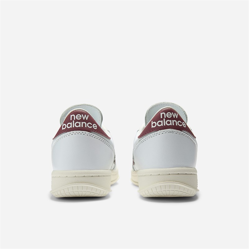 New Balance T500 Trainers White/Washed Burgundy