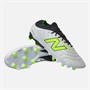 New Balance Mens Tekela Team V5 Low Laced Fg Firm Ground 2e Wide Fit Football Boots White/Black/Pixel Green