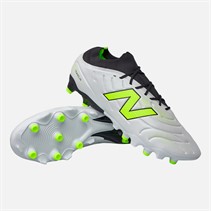 New Balance Mens Tekela Team V5 Low Laced Fg Firm Ground 2e Wide Fit Football Boots White/Black/Pixel Green