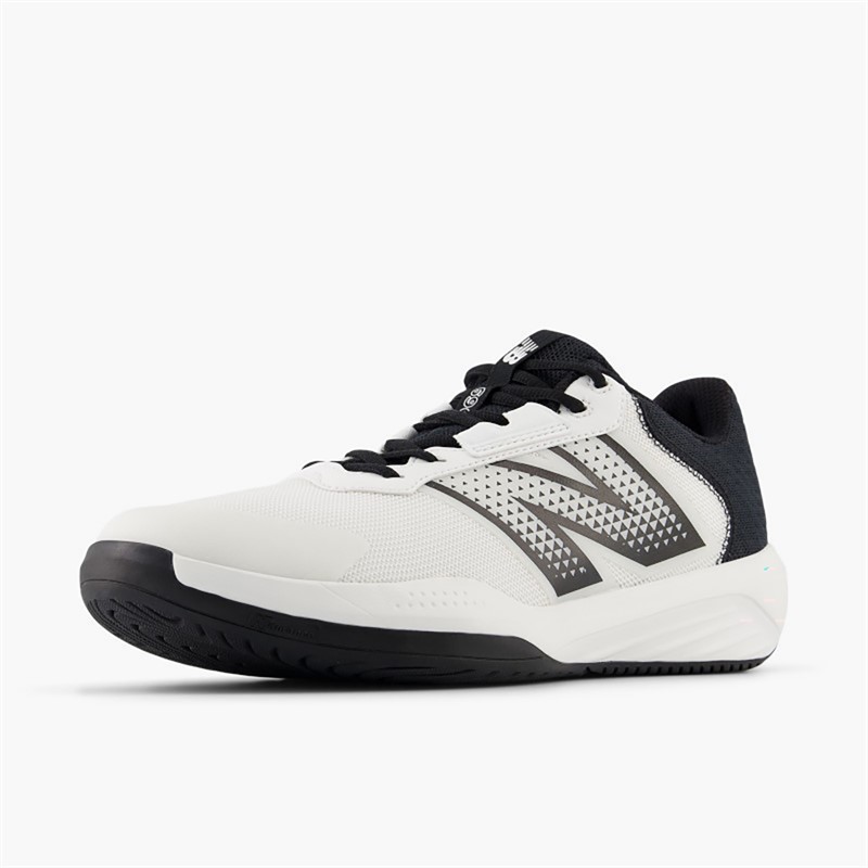 New Balance Mens 696 V6 All Court Tennis Shoes Nb White/Black