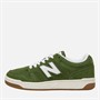New Balance Junior B480 Trainers Dark Alpine Green/White
