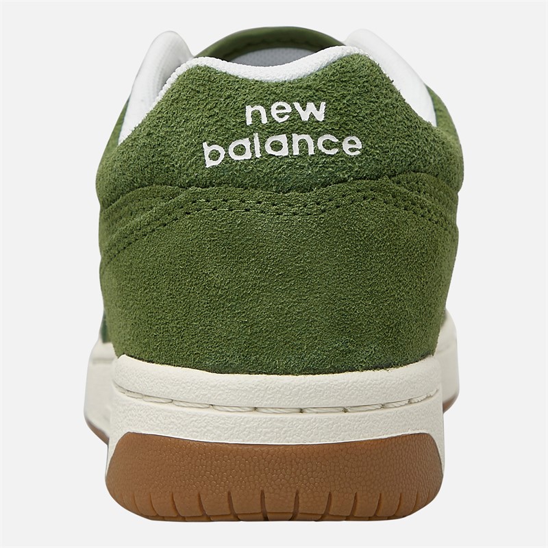 New Balance Junior B480 Trainers Dark Alpine Green/White