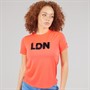 New Balance Womens London Edition Athletics Graphic Running T-Shirt Urgent Red