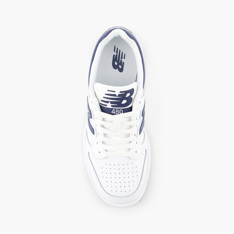 New Balance Junior 480 Trainers White/Navy