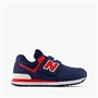 New Balance Kids 574 Hook And Loop Trainers Navy/Red