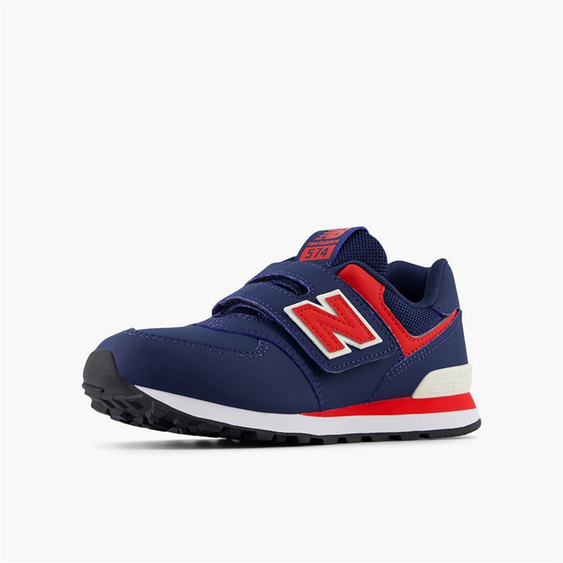New Balance Kids 574 Hook And Loop Trainers Navy/Red