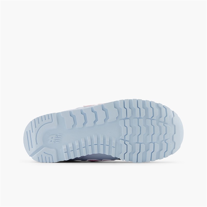 New Balance Girls 500 Hook And Loop Trainers Grey/Pink