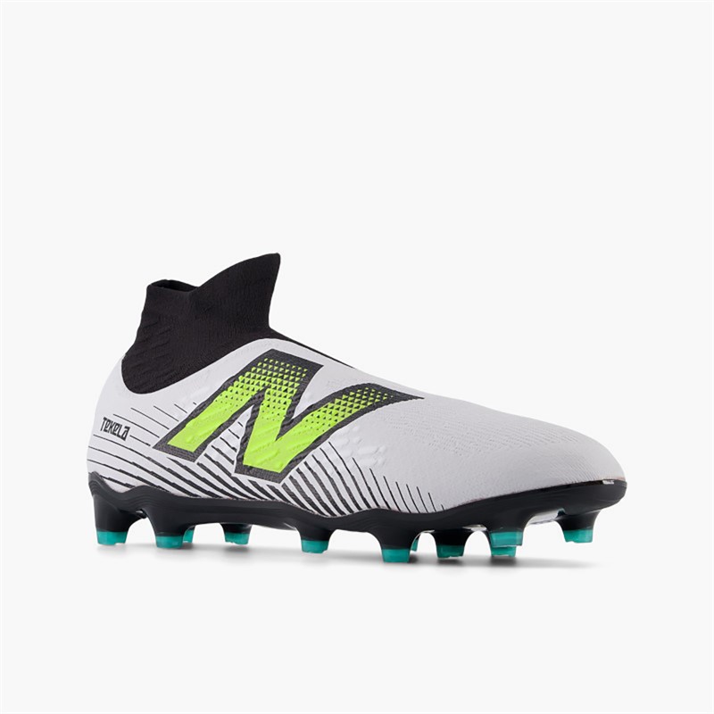 New Balance Mens Tekela Magia V4+ Laceless FG Firm Ground Football Boots White/Hi-Lite/Black