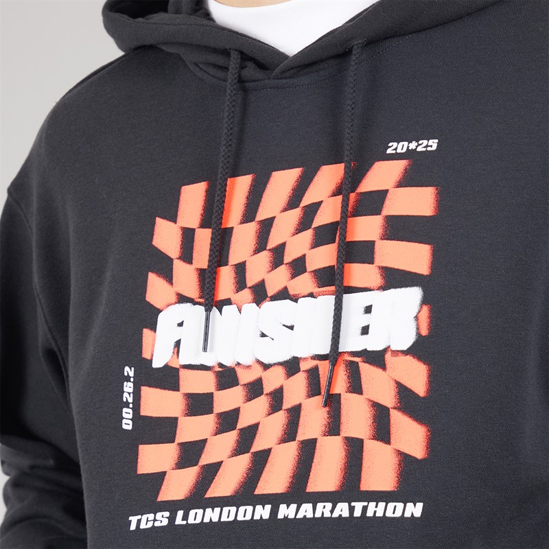 New Balance Mens London Edition Graphic Running Hoodie Black