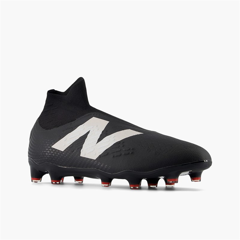 New Balance Mens Tekela Magia V4+ Laceless FG Firm Ground Football Boots Black/White/True Red