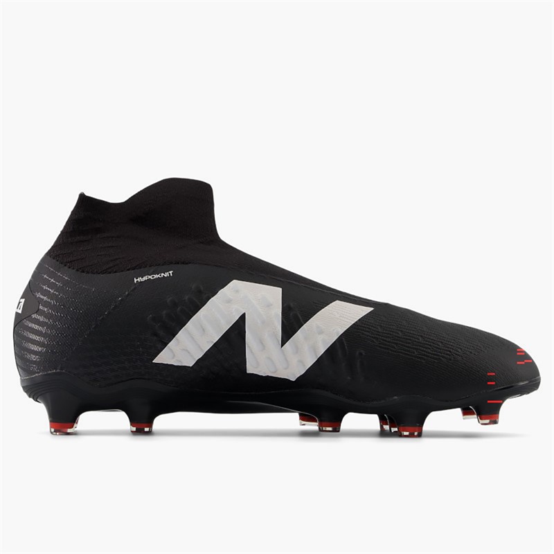 New Balance Mens Tekela Magia V4+ Laceless FG Firm Ground Football Boots Black/White/True Red