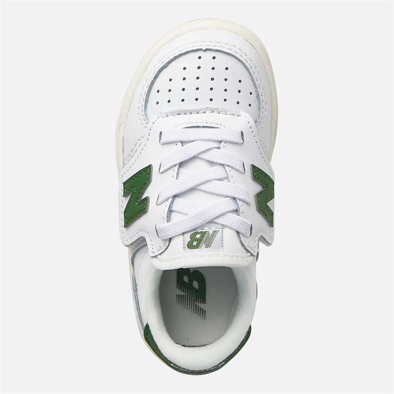 New Balance Infant T500 Trainers Dark Alpine Green/White