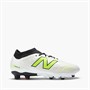 New Balance Kids Tekela Team V5 Low Laced FG Firm Ground Football Boots White/Black/Pixel Green