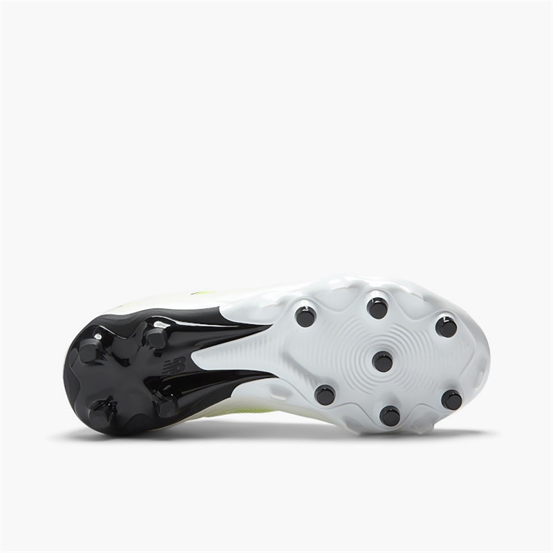 New Balance Kids Tekela Team V5 Low Laced FG Firm Ground Football Boots White/Black/Pixel Green