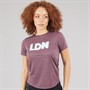 New Balance Womens London Edition Athletics Graphic Running T-Shirt Faded Purple