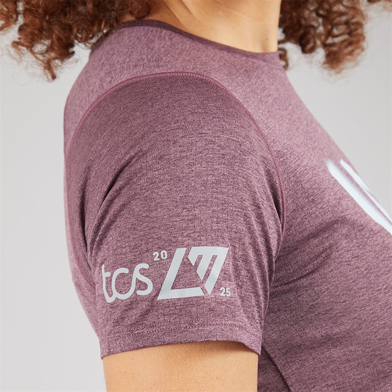 New Balance Womens London Edition Athletics Graphic Running T-Shirt Faded Purple