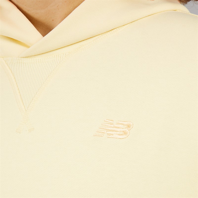 New Balance Womens Athletics French Terry Hoodie Limelight