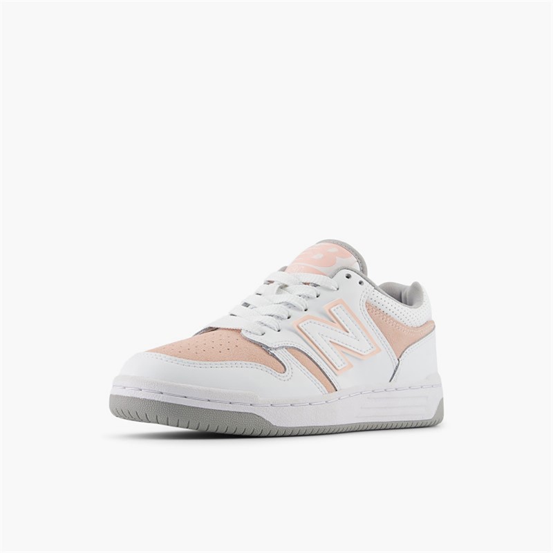New Balance Junior Girls 480 Trainers White/Pink