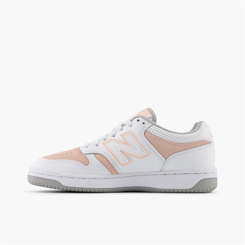 New Balance Junior Girls 480 Trainers White/Pink