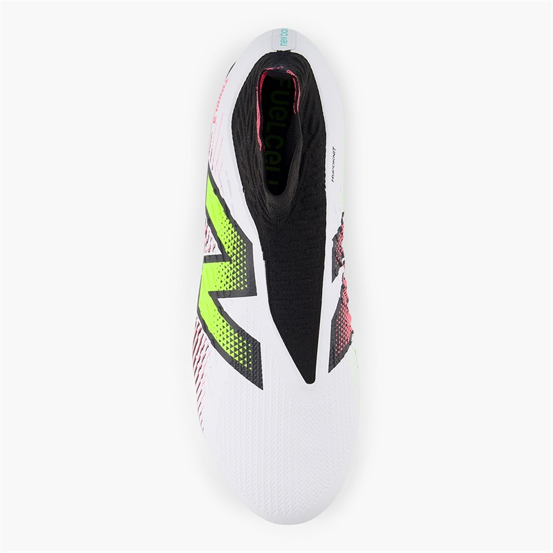 New Balance Mens Tekela Pro V4+ FG Firm Ground Football Boots White/Hi-Lite/Black