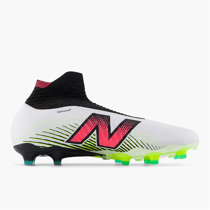 New Balance Mens Tekela Pro V4+ FG Firm Ground Football Boots White/Hi-Lite/Black