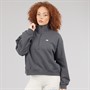 New Balance Womens Athletics Remastered French Terry 1/4 Zip Top Anthracite