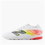 New Balance Mens Furon Team V8 TF Astro Football Boots White/Energy Red/Hi Lite
