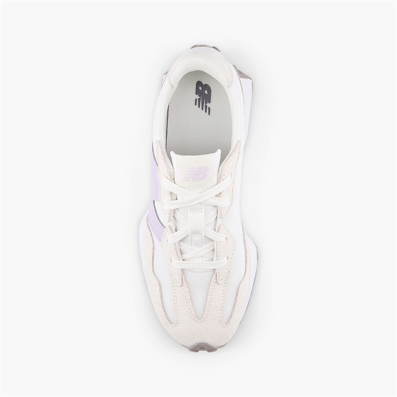 New Balance Junior 327 Trainers White Violet