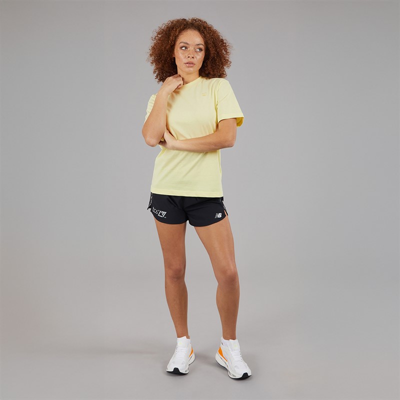 New Balance Womens Athletics Jersey T-Shirt Limelight