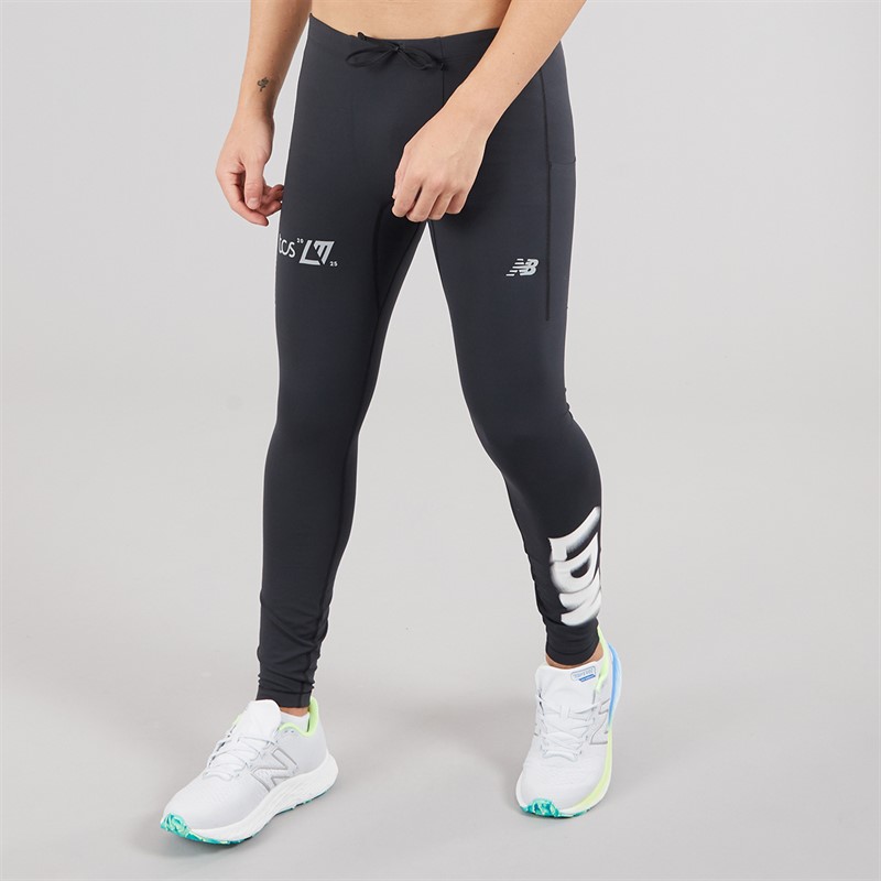 New Balance Mens London Edition NB Pocket Running Tights Black