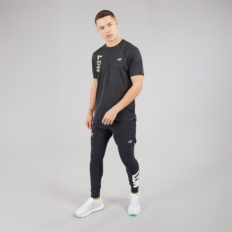 New Balance Mens London Edition NB Pocket Running Tights Black