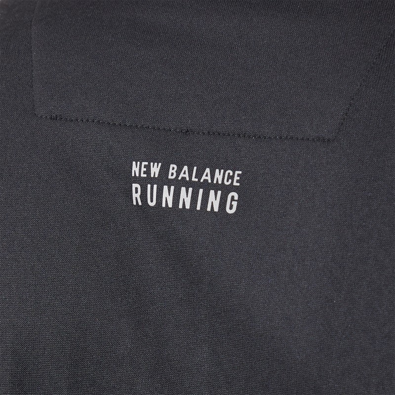 New Balance Mens London Edition NB Heat Grid 1/2 Zip Running Top Black