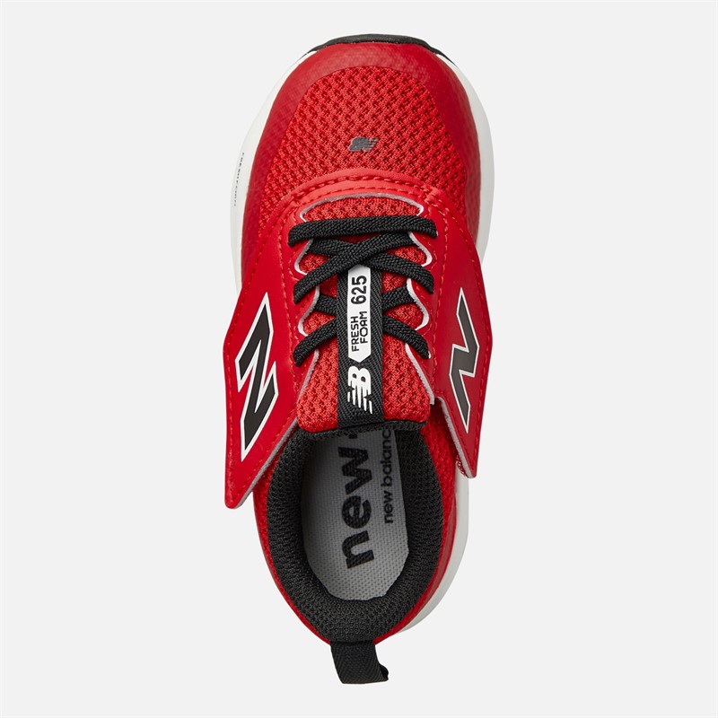 New Balance Infant Fresh Foam 625 New-B Hook And Loop Neutral Running Shoes Red Black