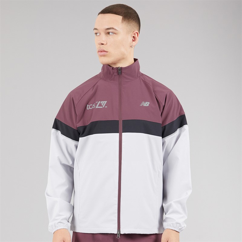 New Balance Mens London Edition Marathon Running Jacket Faded Purple