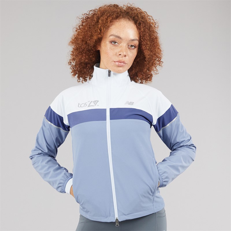 New Balance Womens London Edition Marathon Running Jacket Grey