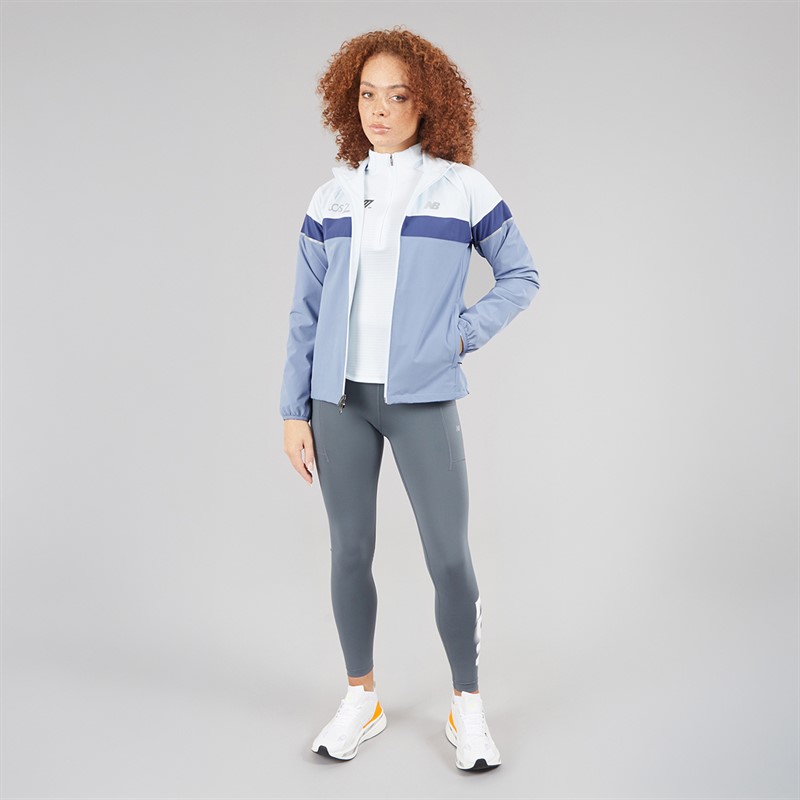 New Balance Womens London Edition Marathon Running Jacket Grey