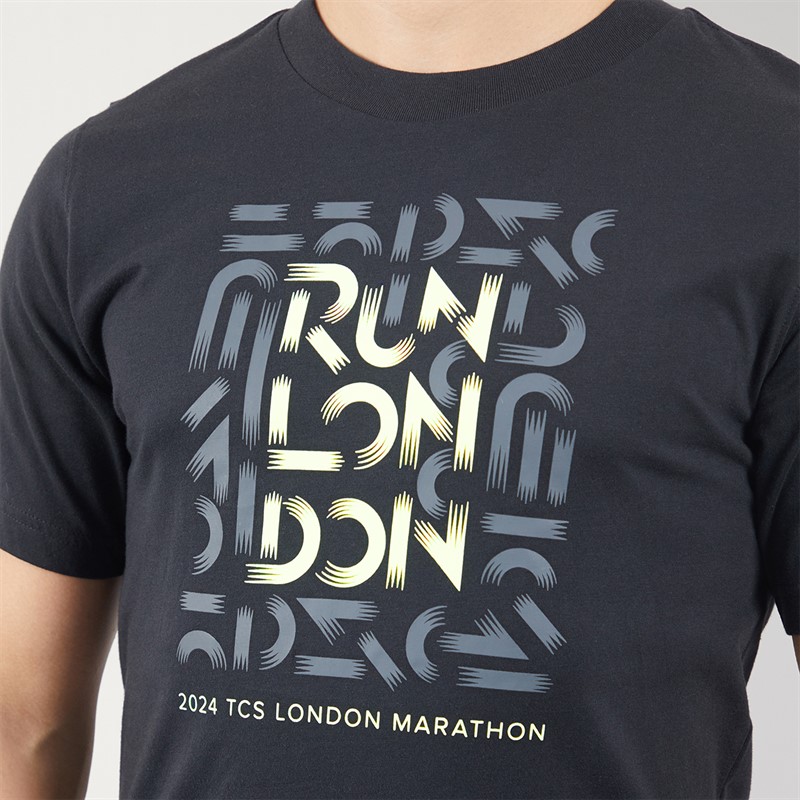New Balance Mens London Edition Run London Graphic T-Shirt Black
