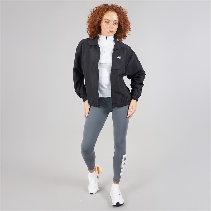 New Balance Womens Sport Woven Track Jacket Black