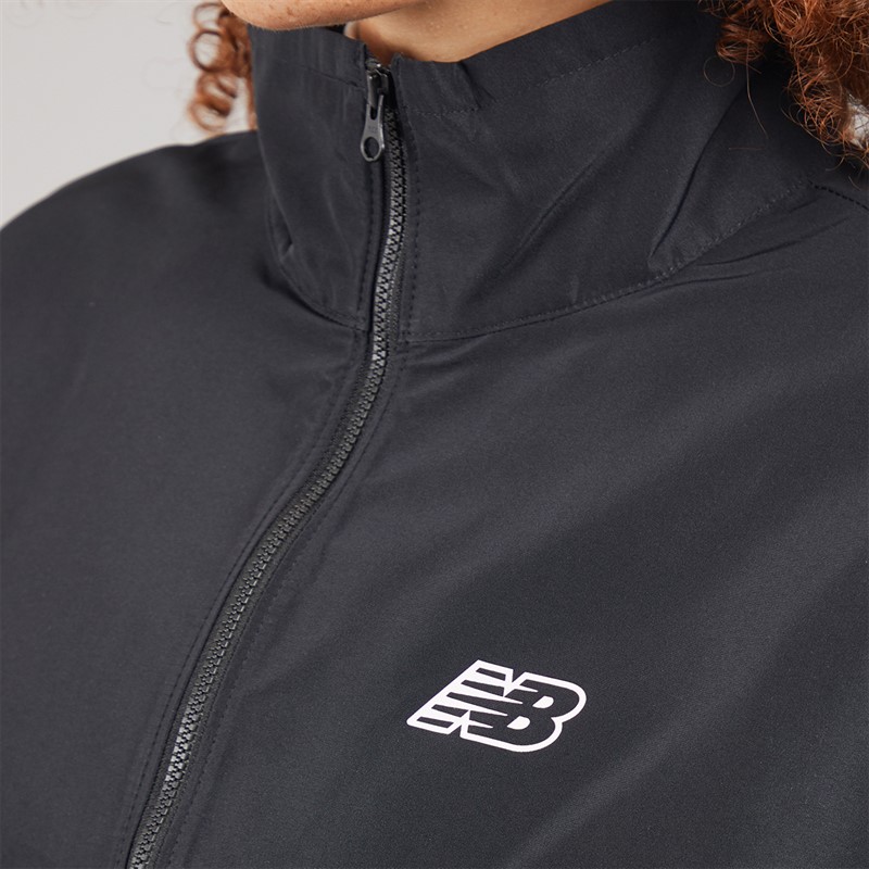 New Balance Womens Sport Woven Track Jacket Black