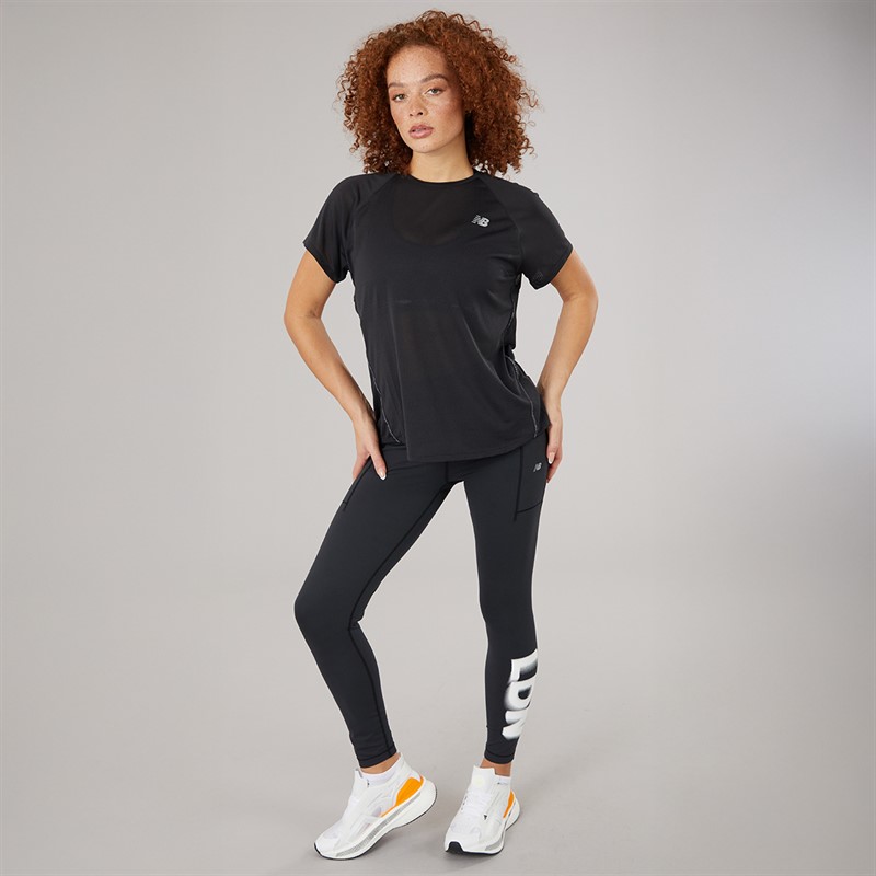New Balance Womens London Edition Pocket Running Leggings Black