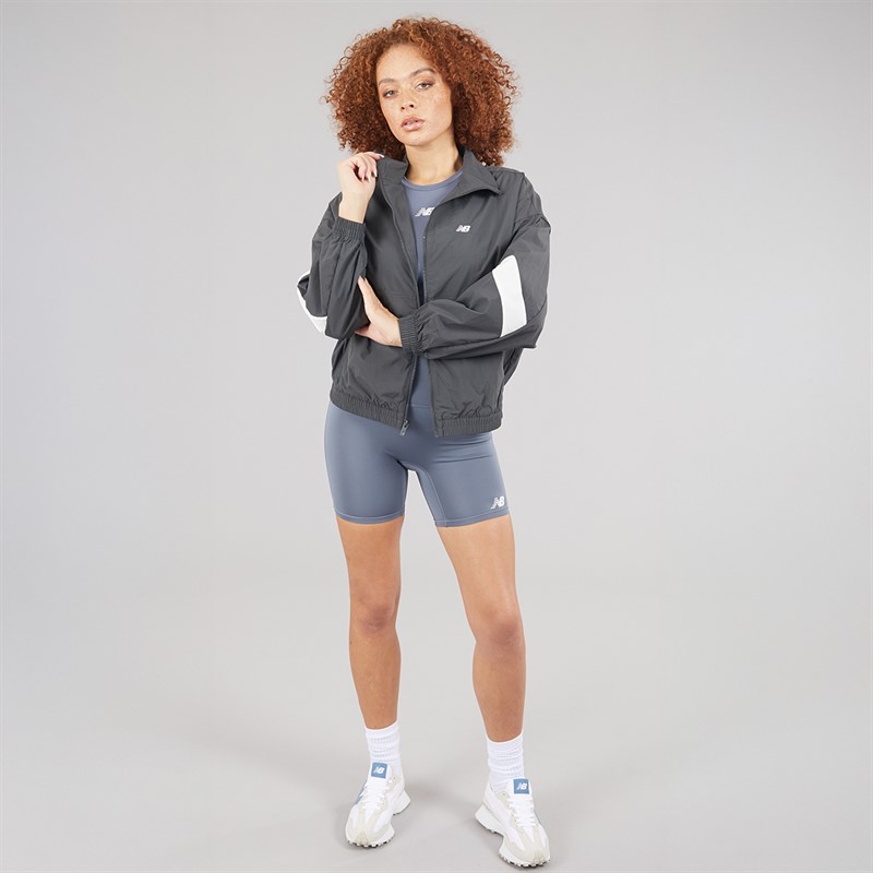New Balance Womens Athletics Oversized 90s Woven Track Jacket Blacktop