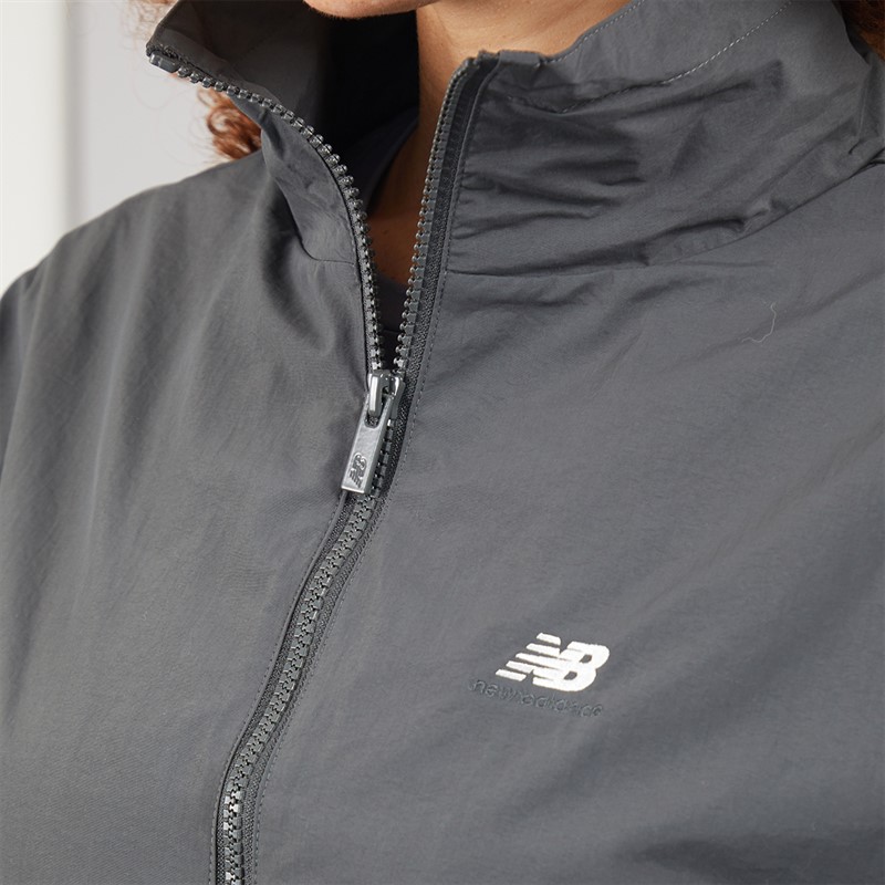 New Balance Womens Athletics Oversized 90s Woven Track Jacket Blacktop