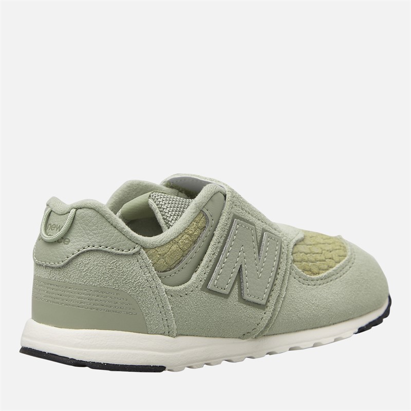 New Balance Infant Girls 574 New-B Hook And Loop Trainers Green