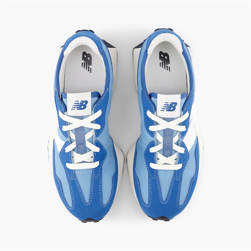 New Balance Junior 327 Trainers Light Chrome Blue/White