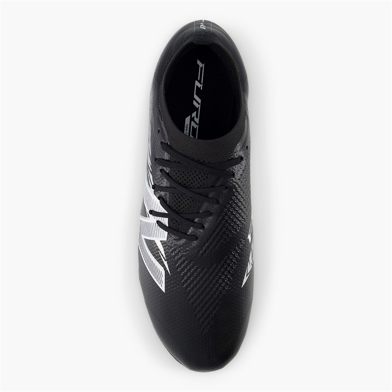 New Balance Mens Furon Pro V8 FG Firm Ground Football Boots Black/Metallic Silver/White