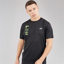 New Balance Mens London Edition Run London Graphic Running T-Shirt Black