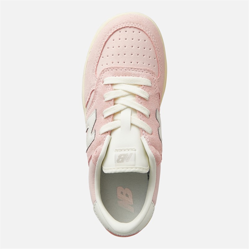 New Balance Girls T500 Trainers White/Pink
